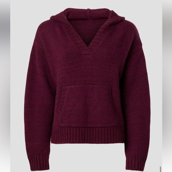 Splendid Ford Hoodie Sweater - Purple Wool Blend - Picture 2 of 12